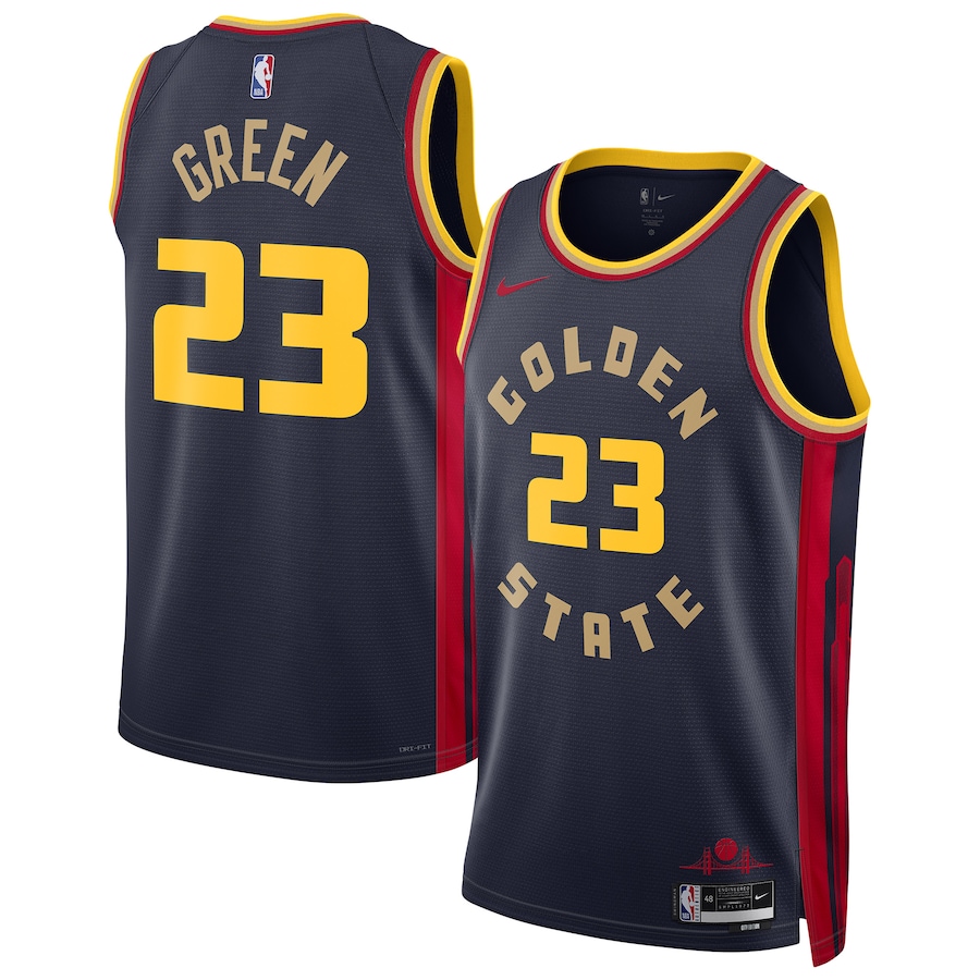 Men Golden State Warriors #23 Draymond Green Nike Navy City Edition 2024-25 Swingman Player NBA Jersey